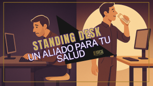 a man using an Standing Desk