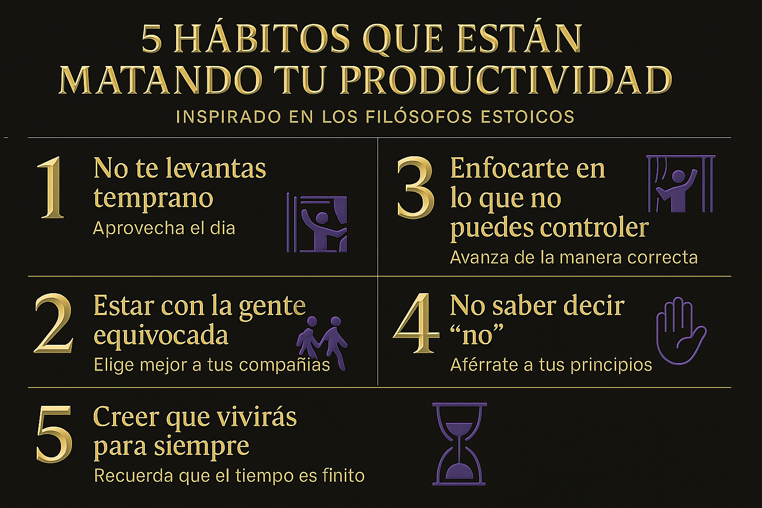 5 hábitos que rompen tu productividad